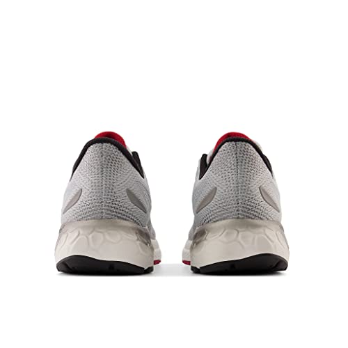 New Balance Men's Fresh Foam X 880v13 Running Shoe Aluminum Grey/Crimson/Black 8 Wide