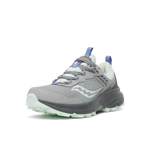 Saucony Women's Excursion Tr17 Sneaker, Fossil/Aqua, 9
