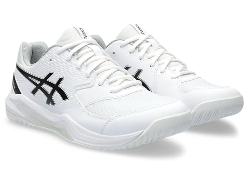 ASICS Men's Gel-Dedicate 8 Tennis Shoes, 12, White/Black