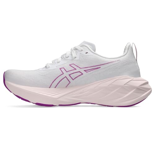 ASICS Women's NOVABLAST 4 D Running Shoes, 11, White/Soothing SEA