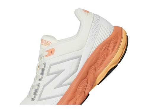 New Balance Women's Fresh Foam X 860 V14 Running Shoe, Nb 103 White/Angora/Peach Nectar, 8.5 W