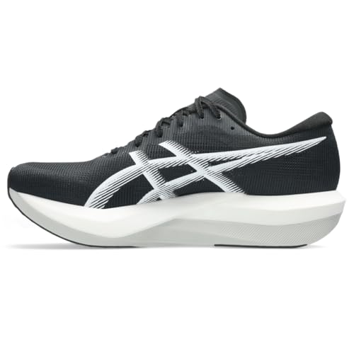 ASICS Unisex Magic Speed 5 Running Shoes, 6.5M / 8W, Black/White