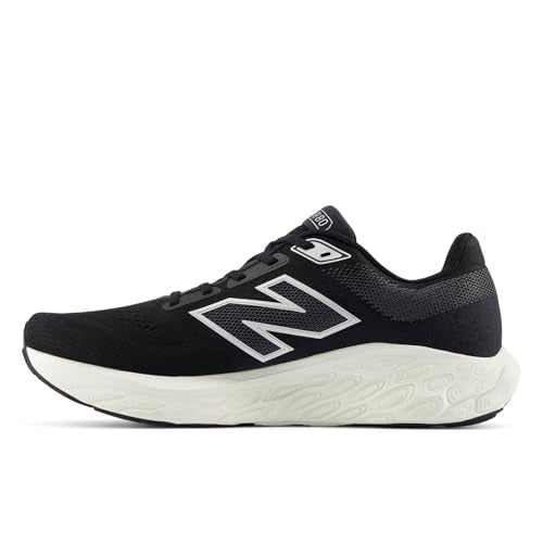 New Balance Men's Fresh Foam X 880 V14 Running Shoe, Black/Sea Salt/Silver Metallic, 7.5 M