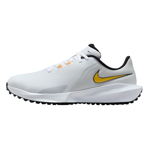 Nike Infinity G NN Golf Shoes (White/Black/Topaz Gold) Size 9.5