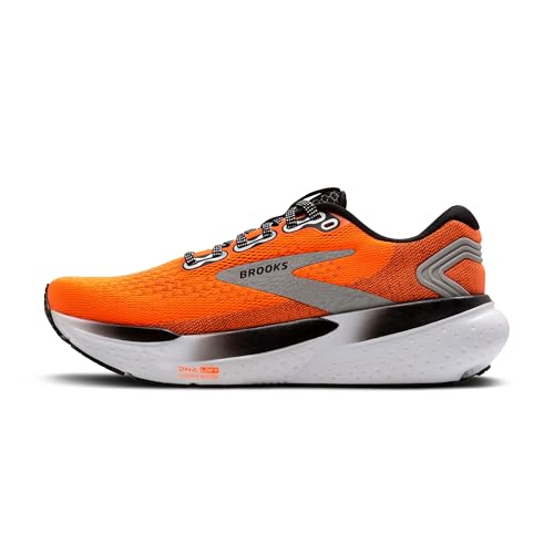 Brooks Men’s Glycerin 21 Neutral Running Shoe - Orange/Black/White - 8 Medium