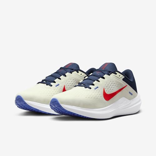 Nike Winflo 10 Men's Road Running Shoes (DV4022-006, Sea Glass/Midnight Navy/Blue Joy/University Red) Size 12.5
