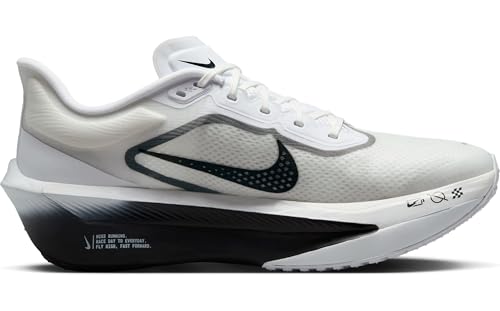 Nike Zoom Fly 6 Men's Road Racing Shoes (White/Smoke Grey/Metallic Silver/Black) Size 13