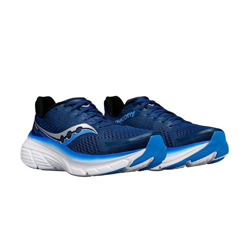 Saucony Men's Guide 17 Sneaker, Navy/Cobalt, 12.5