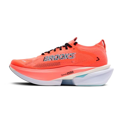 Brooks Men's Hyperion Max 3 Neutral Running Shoe - Fiery Coral/Black/Atomizer - 12 Medium