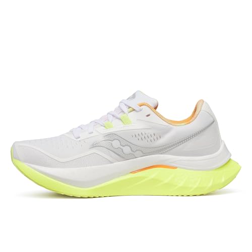 Saucony Women's Endorphin Speed 4 Sneaker, White/Sunny, 10