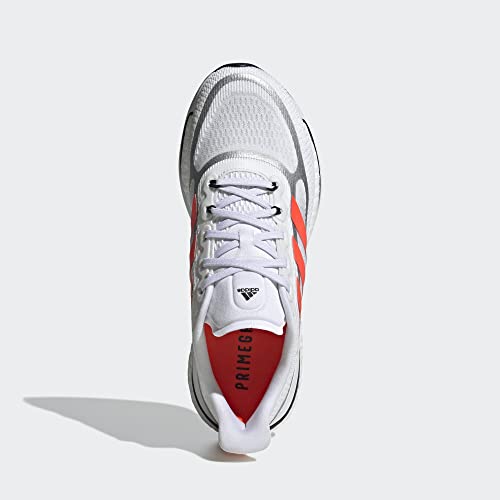 Adidas Women's Supernova Running Shoe, White/Solar Red/Black, 6