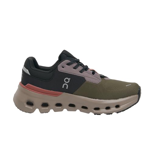 On Women's Cloudrunner 2 Waterproof Sneakers, Olive/Mahogany, 9.5 Medium US