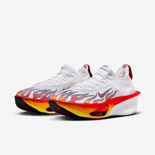 Nike Alphafly 3 Premium Men's Road Racing Shoes (HQ3501-100, White/Black/University Red/Habanero Red) Size 14
