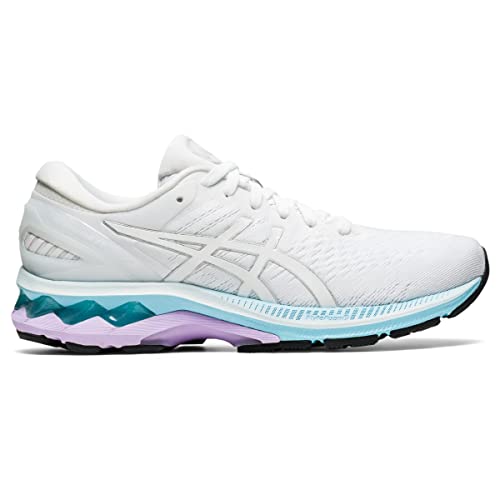 ASICS Women's Gel-Kayano 27 Running Shoe, White/Pure Silver - 7.5