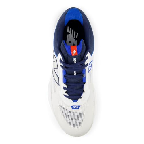 New Balance Men's FuelCell 996 V6 Tennis Shoe, White/Team Navy, 11 M