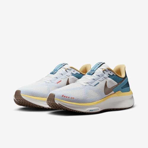 Nike Structure 25 Men's Road Running Shoes (HV5976-121, Summit White/Summit White/Soft Yellow/Mink Brown) Size 11.5