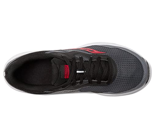 Saucony Men's Cohesion 16 Shoes, Shadow/red S, 11.5 W