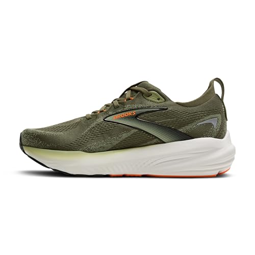 Brooks Men’s Glycerin 22 Neutral Running Shoe - Dusty Olive/Tea/Orange - 10 Medium