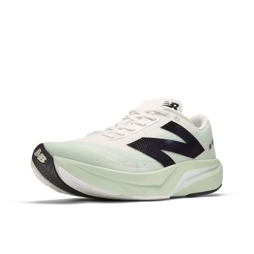 New Balance Men's FuelCell Rebel V4 Running Shoe, Clay Ash/White/Black, 4 M