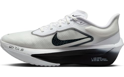 Nike Zoom Fly 6 Men's Road Racing Shoes (White/Smoke Grey/Metallic Silver/Black) Size 13