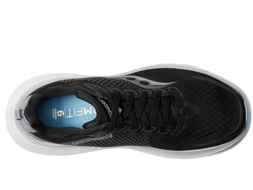Saucony Women's Guide 17 Sneaker, Black/Fog, 8.5