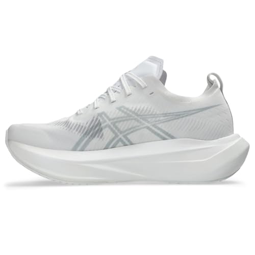 ASICS Unisex MEGABLAST Running Shoes, 10.5M / 12W, White/Piedmont Grey