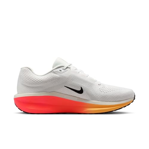Nike Men's Winflo 11 Road Running Shoes, Summit White/Black-Bright Crimson, 11