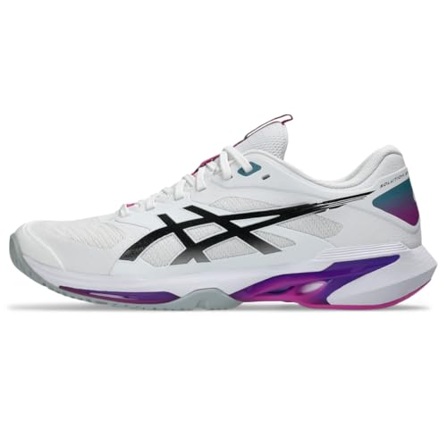 ASICS Men's Solution Speed FlyteFoam 4 Tennis Shoes, 10, White/Digital Sakura