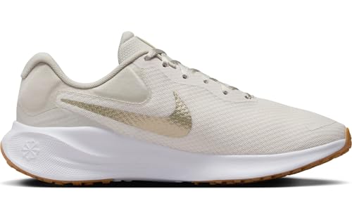 Nike Revolution 7 Women's Road Running Shoes (FB2208-010, Phantom/Light Bone/White/Neutral Olive) Size 9