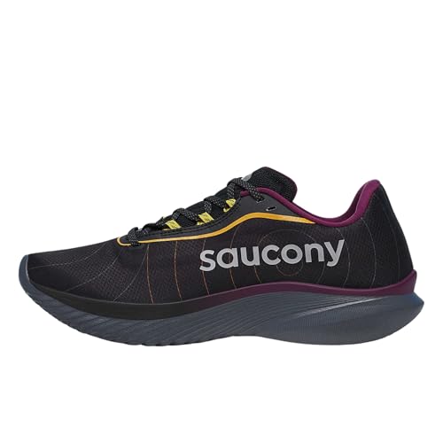 Saucony Men's Kinvara 15 GTX Sneaker, Black/Shadow, 14