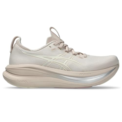 ASICS Women's Gel-Nimbus 28 Running Shoes, 9, Mineral Beige/Cream