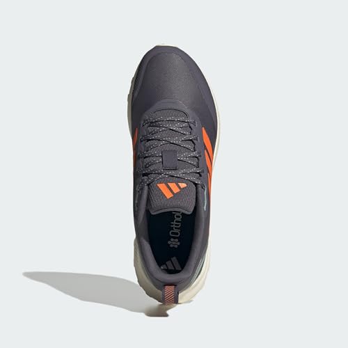 Adidas Men's Run Falcon 5 Trail, Aurora Onix/Pure Orange/Black, 10.5