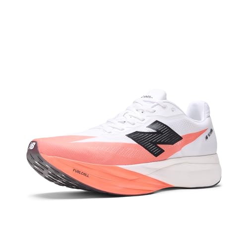 New Balance Men's FuelCell SuperComp Elite V5 Running Shoe, Urgent Red/White/Black, 9.5 M