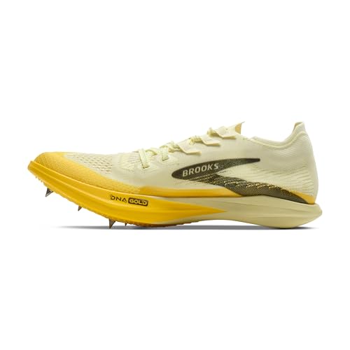 Brooks Hyperion Elite LD Unisex 4-Pin Track Spike Racing Unisex Shoe - Luminary/Cyber Yellow/Black - 7.5 Medium