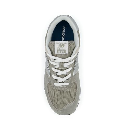 New Balance Kids 574 V1 70s Racing Lace-up Sneaker, Grey/White, 4.5 M Big Kid (8-12 Years)