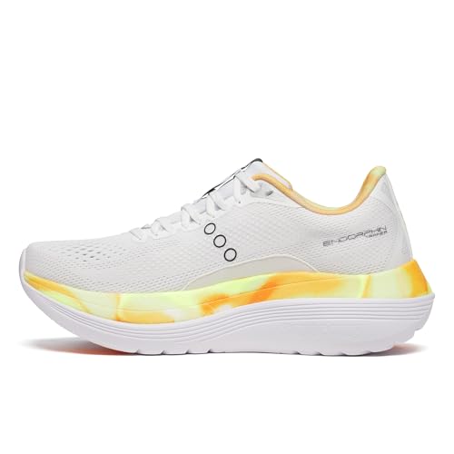 Saucony Men's Endorphin Trainer Sneaker, White/Black, 11