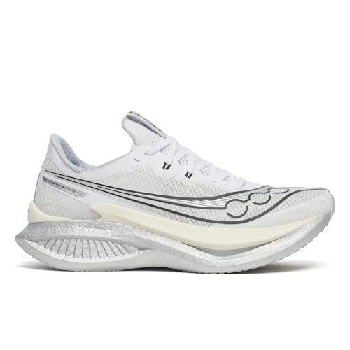 Saucony Men's Endorphin Pro 5 Sneaker, White/Black, 8.5