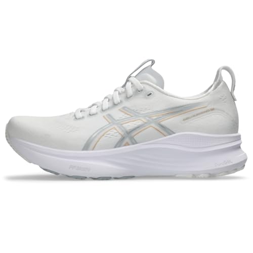 ASICS Women's Gel-Kayano 32 Running Shoes, 9.5, White/Champagne
