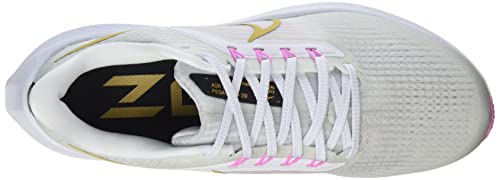 Nike Air Zoom Pegasus 39 Women's Trainers, White Wheat Gold Pure Platinum, 39 EU