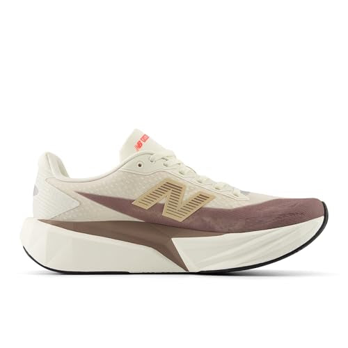 New Balance Women's FuelCell Rebel V5 Running Shoe, Angora/Earth Shadow/Sea Salt, 9.5 M