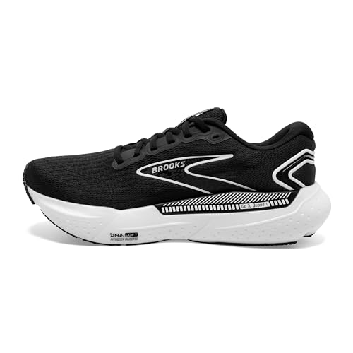 Brooks Men's Glycerin GTS 21 Supportive Running Shoe - Black/Grey/White - 7 Medium