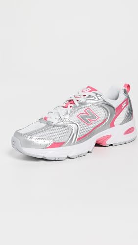 New Balance Unisex 530 Silver Metallic/Dragon Berry (Men 5 Medium Women 6.5 Medium)