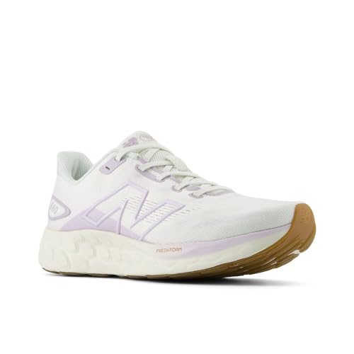 New Balance Women's Fresh Foam 680 V8 Running Shoe, Sea Salt/Taro, 6 W