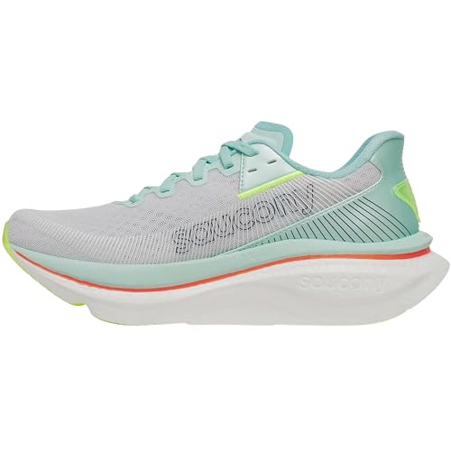 Saucony Women's Endorphin Azura Sneaker, White/Splash, 8.5
