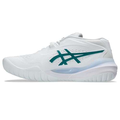 ASICS Men's Gel-Resolution X Tennis Shoes, 8.5, White/Pitch Green