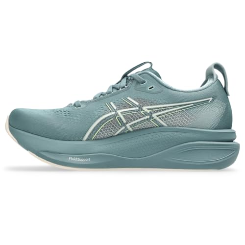 ASICS Women's Gel-Kayano 33 Running Shoes, 8, Foggy Teal/Rose DUST