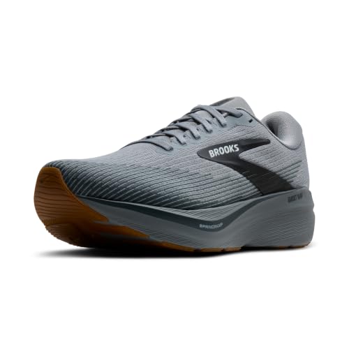 Brooks Men’s Ghost AMP Neutral Running Shoe - Primer/Ebony/Oyster - 10 Medium