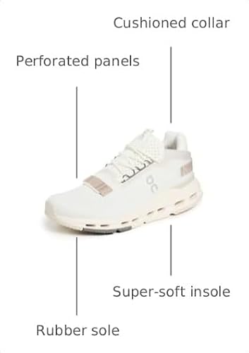 On Women's Cloudnova 2 Sneakers, Ice/Sand, 9 Medium US