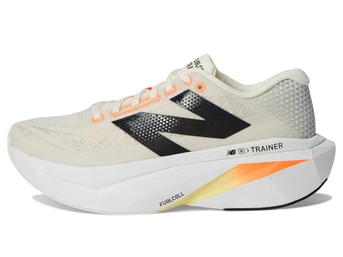 New Balance Men's FuelCell SuperComp Trainer V3 Running Shoe, Angora/Hot Mango/Black, 13 M