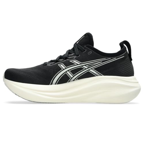 ASICS Men's Gel-Nimbus 27 Running Shoe, 9, Black/Lake Grey